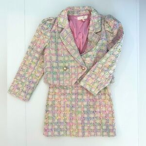 LoveShackFancy Girls Tweed Set